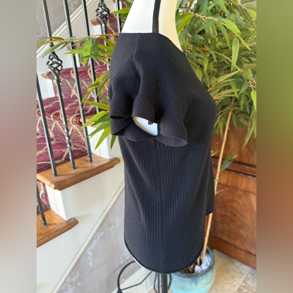 VILA MILANO ladies, large pullover, short sleeve black sweater very good cond - Picture 10 of 12